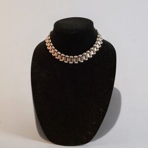 Silver-Tone Choker Necklace
